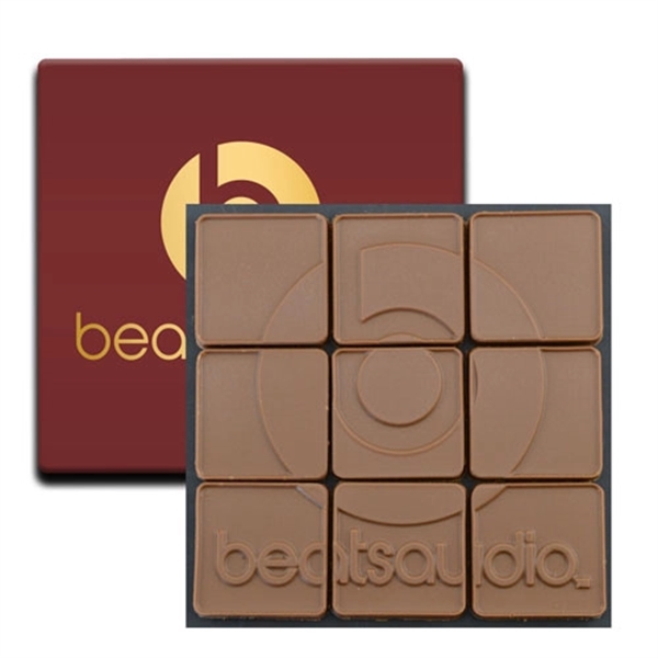 9 Chocolate Squares in Modern Gift Box - Image 2