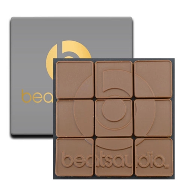 9 Chocolate Squares in Modern Gift Box - Image 3