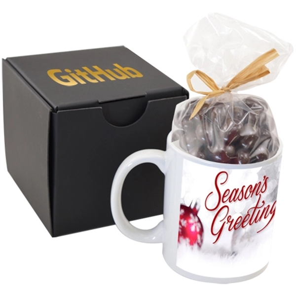 Soft Touch Gift Box with Mug & Dk Chocolate Espresso Beans - Image 1