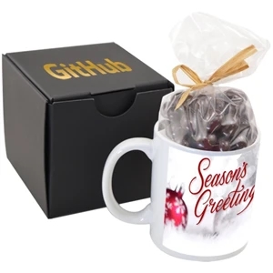 Soft Touch Gift Box with Mug & Dk Chocolate Espresso Beans