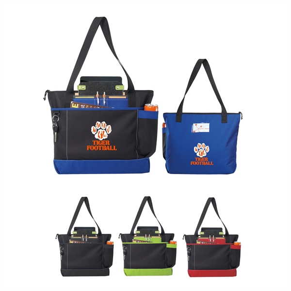 600D Two-Tone Business Tote - Image 1