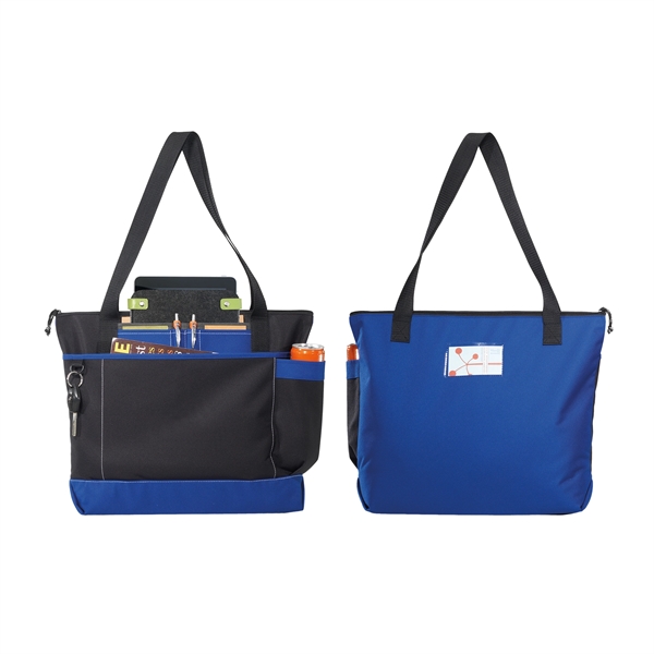 600D Two-Tone Business Tote - Image 3