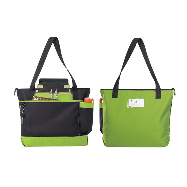 600D Two-Tone Business Tote - Image 4