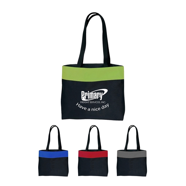 600D Poly Two-Tone Tote Bag - Image 1