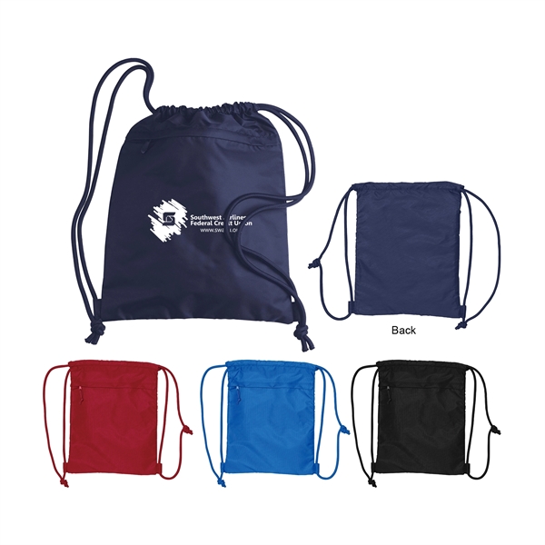 161R Dobby Nylon Performance Drawstring Backpack - Image 1