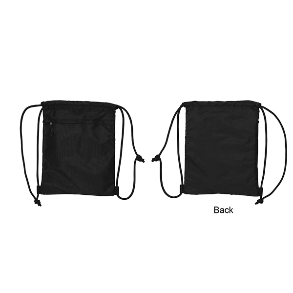161R Dobby Nylon Performance Drawstring Backpack - Image 2