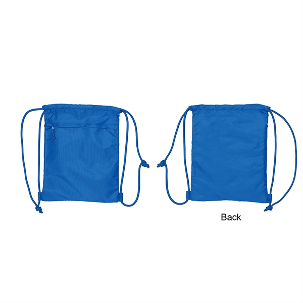 161R Dobby Nylon Performance Drawstring Backpack - Image 3