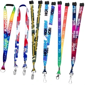 5/8" MADE IN USA DOMESTIC DYE-SUBLIMATED LANYARD