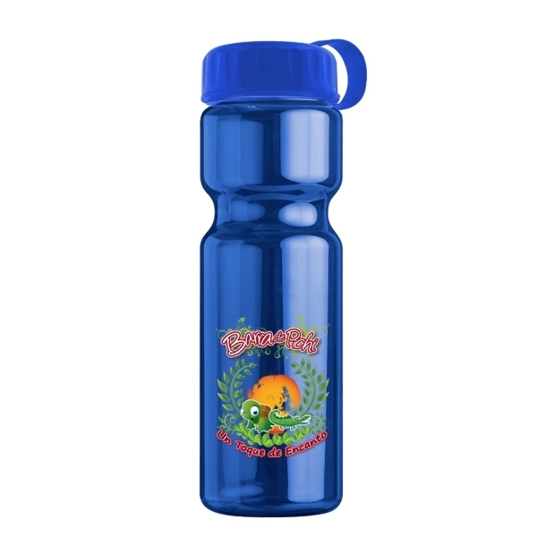 Champion - 28 oz Transparent Sports Bottle with Tethered Lid - Image 6