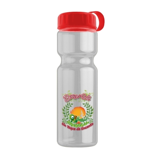 Champion - 28 oz Transparent Sports Bottle with Tethered Lid - Image 7