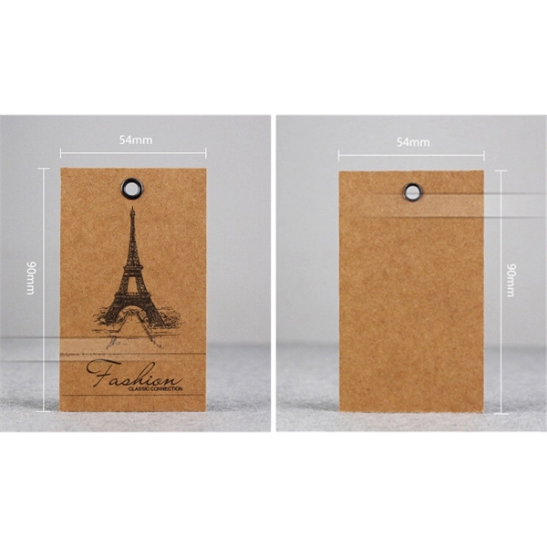 350 GSM Kraft Paper Tag (With metal rivets on the hole) - Image 1