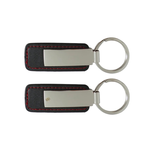 Leatherette with Rectangular Metal Key Tag - Image 7