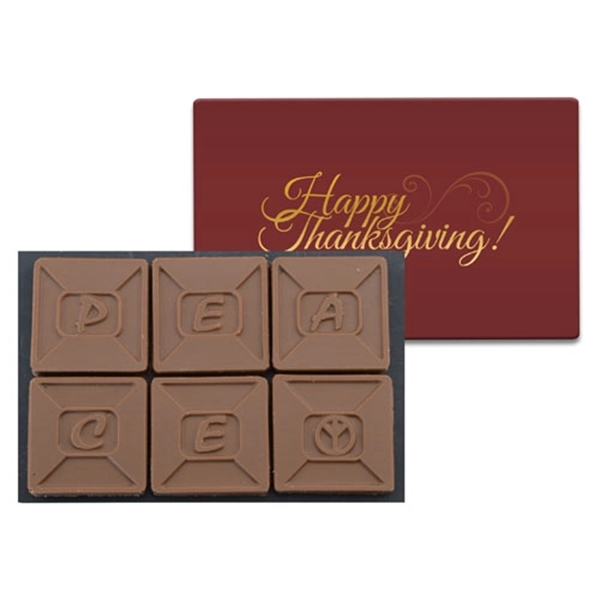 6 Chocolate Squares in Modern Gift Box - Image 2