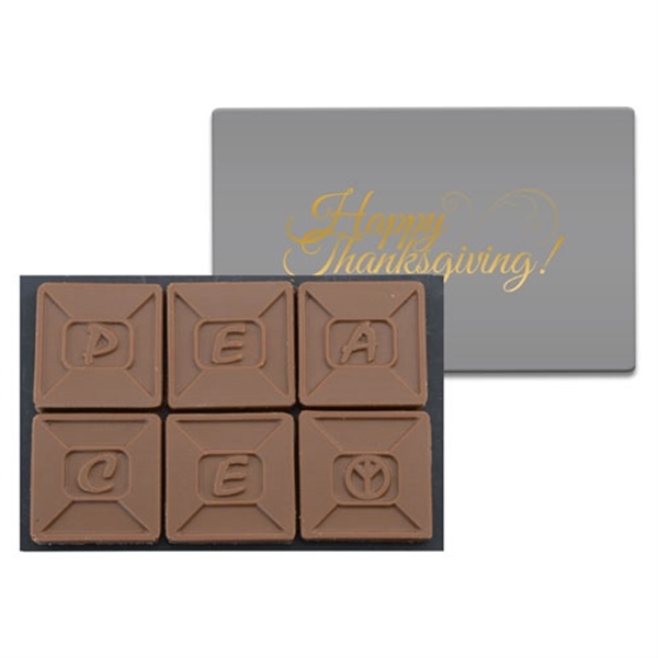 6 Chocolate Squares in Modern Gift Box - Image 3