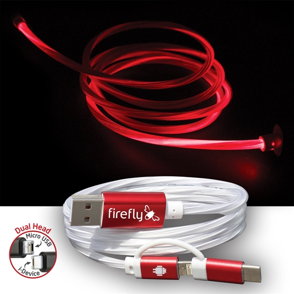 3-in-1 EL Lighted USB Charging Cable for Mobile Devices - Image 3