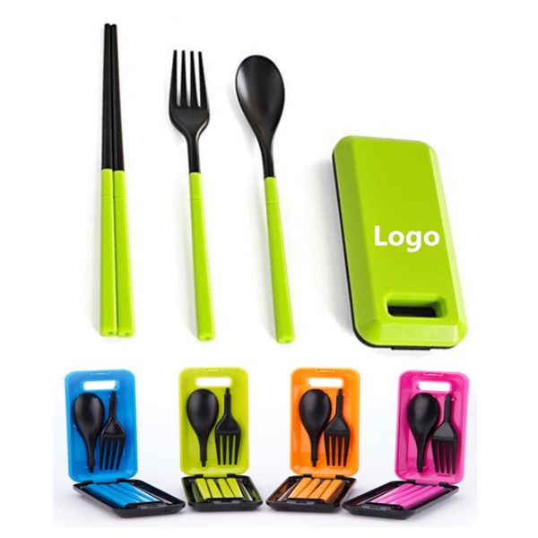 Foldable Portable Cutlery Picnic Tableware Set - Image 1