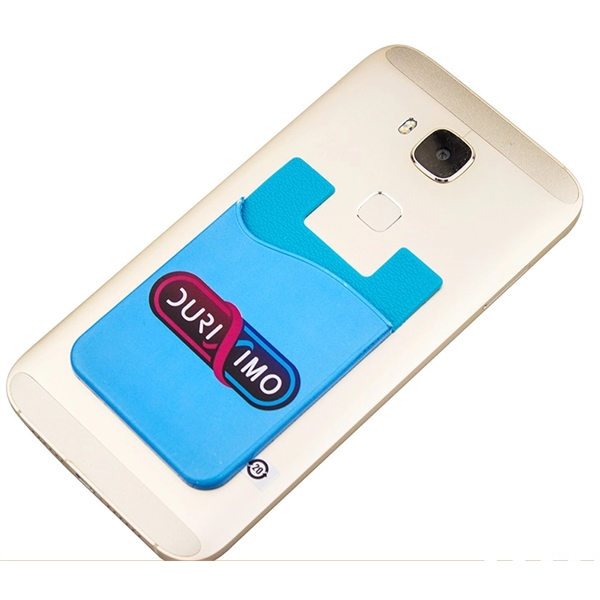 Silicone Phone Wallet w/ Custom Imprint Adhesive Card Holder - Image 2