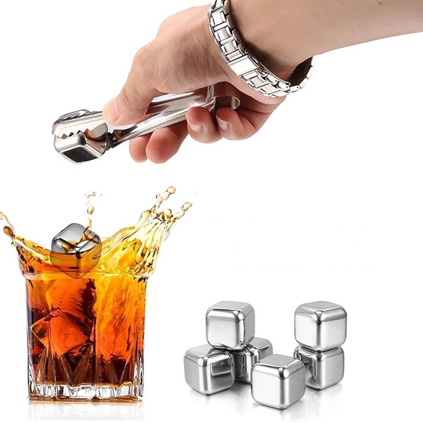 Stainless Steel Whiskey Ice Cubes - Image 1