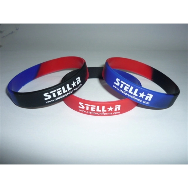 Segmented Custom Silkscreen Silicone Wristband - Image 4