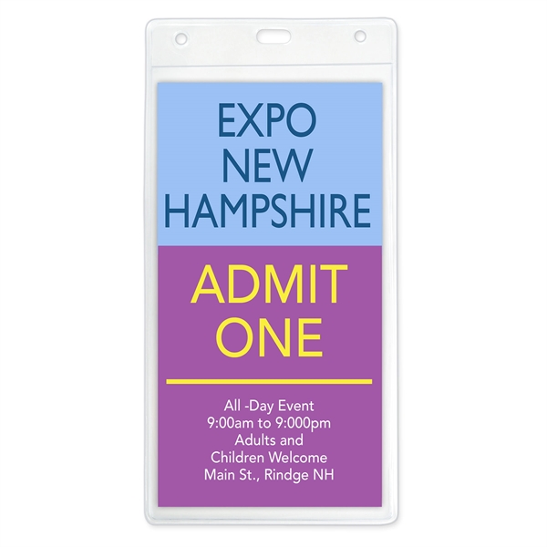 Large Vertical Event Size Badge Holders, 4.13