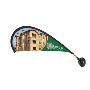 Suction Cup Teardrop Banner - SINGLE SIDED -FREE SHIPPING