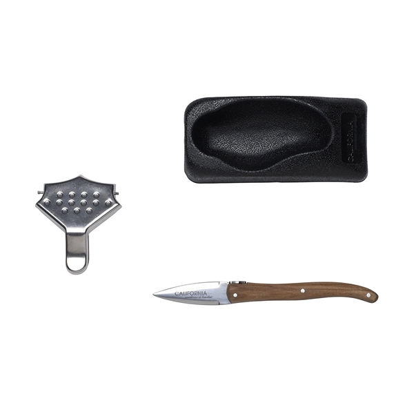 Oyster Knife & Shucker Tool Set in Pinewood Gift Box - Image 7