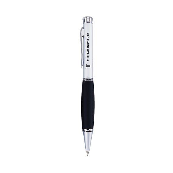 Metal Twist Action Ballpoint Pen with Rubber Grip - Image 3