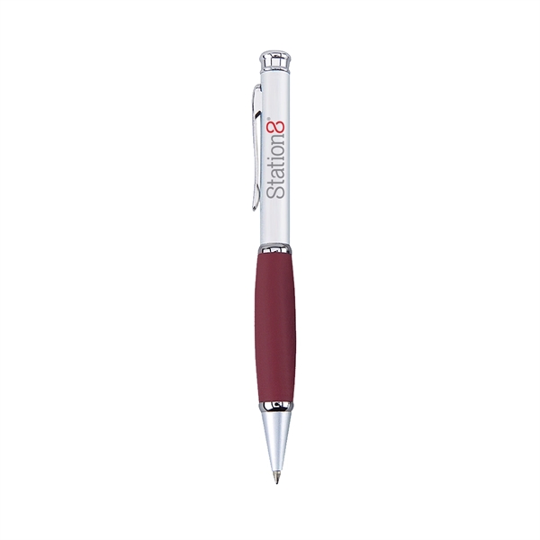 Metal Twist Action Ballpoint Pen with Rubber Grip - Image 6