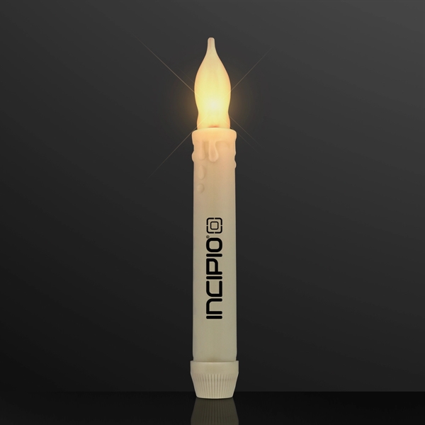 LED Taper Candles, Flickering Amber Light - Image 1