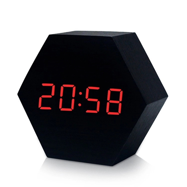 Modern Hexagon LED Clock - Image 3