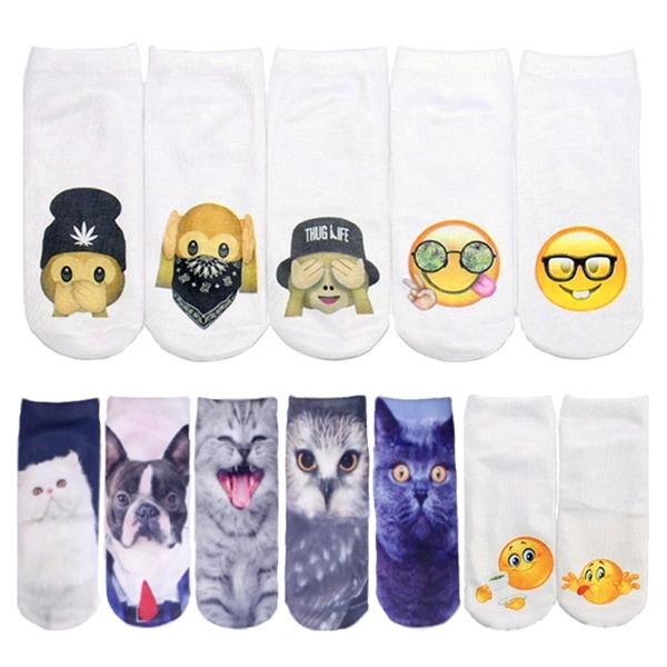 Emoji 3D Printed Socks - Image 1