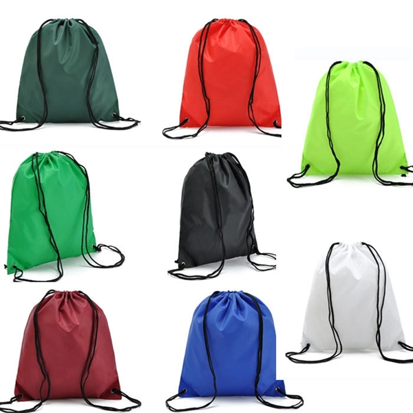 210D Polyester Polyester Drawstring Backpack - Image 3