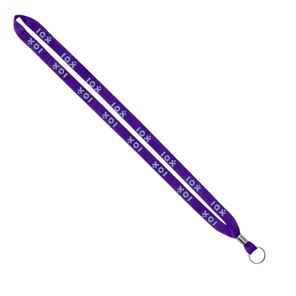 Import Rush 1/2" Polyester Lanyard with Silver Crimp & Ring - Image 5
