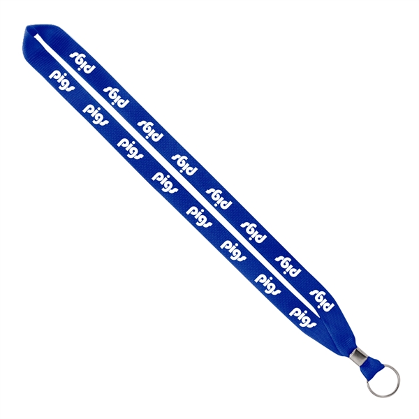 Import Rush 3/4" Polyester Lanyard with Silver Crimp & Ring - Image 7