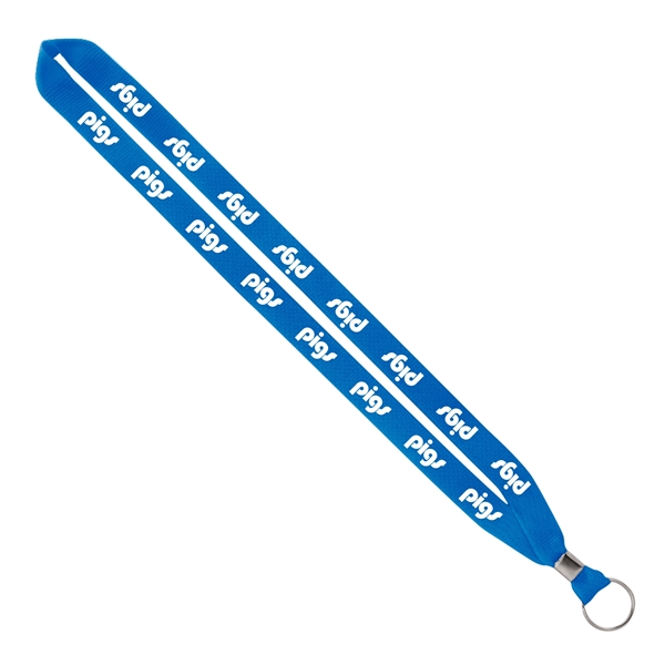 Import Rush 3/4" Polyester Lanyard with Silver Crimp & Ring - Image 8