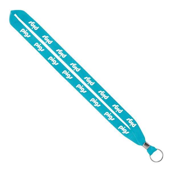 Import Rush 3/4" Polyester Lanyard with Silver Crimp & Ring - Image 9