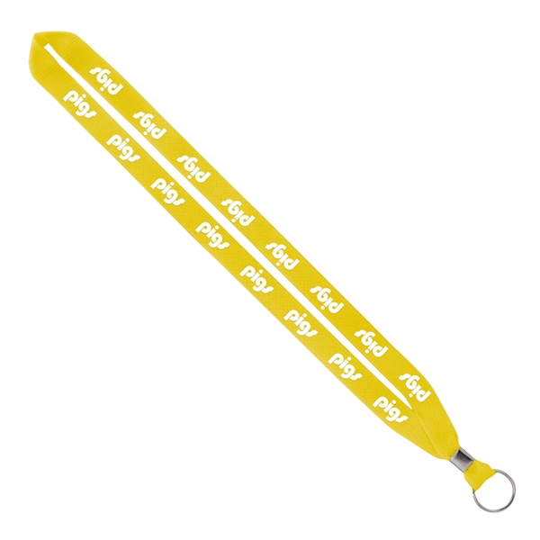 Import Rush 3/4" Polyester Lanyard with Silver Crimp & Ring - Image 10