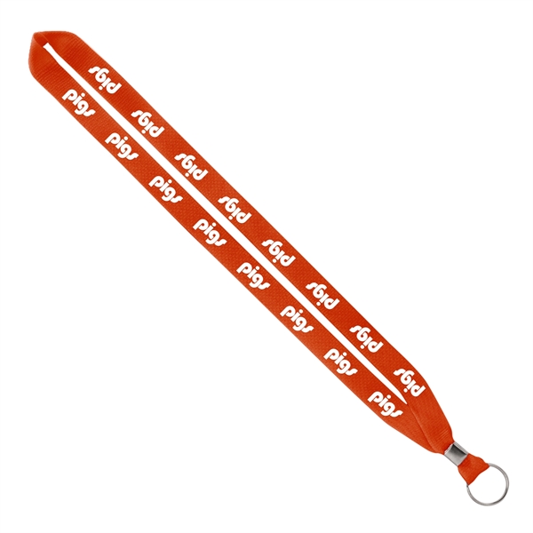 Import Rush 3/4" Polyester Lanyard with Silver Crimp & Ring - Image 11