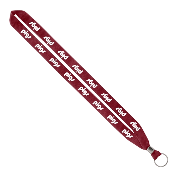 Import Rush 3/4" Polyester Lanyard with Silver Crimp & Ring - Image 12
