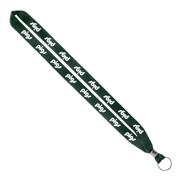 Import Rush 3/4" Polyester Lanyard with Silver Crimp & Ring - Image 13