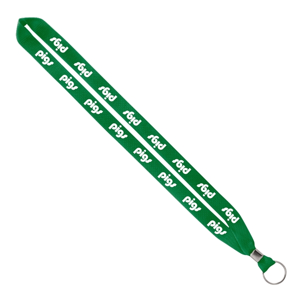 Import Rush 3/4" Polyester Lanyard with Silver Crimp & Ring - Image 14
