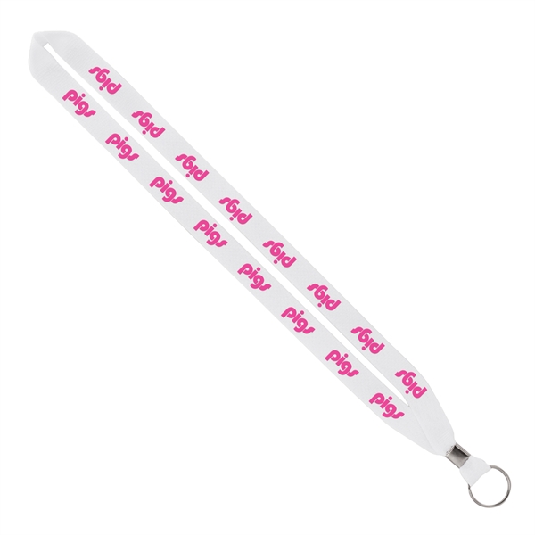 Import Rush 3/4" Polyester Lanyard with Silver Crimp & Ring - Image 15
