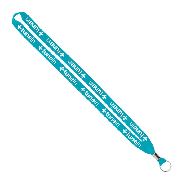 Import Rush 5/8" Polyester Lanyard with Silver Crimp & Ring - Image 3