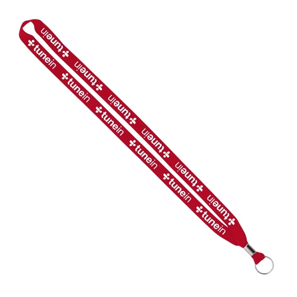 Import Rush 5/8" Polyester Lanyard with Silver Crimp & Ring - Image 4
