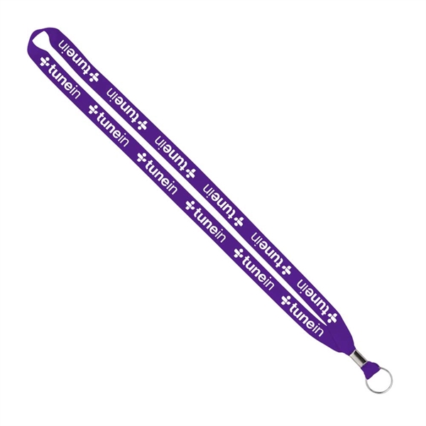 Import Rush 5/8" Polyester Lanyard with Silver Crimp & Ring - Image 6