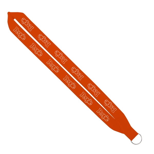 Import Rush 1" Polyester Lanyard with Sewn Silver Ring - Image 7