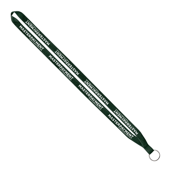 Import Rush 1/2" Polyester Lanyard with Sewn Silver Ring - Image 3