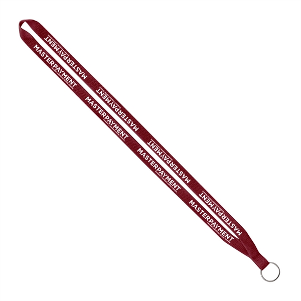 Import Rush 1/2" Polyester Lanyard with Sewn Silver Ring - Image 4