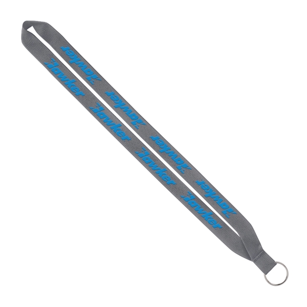 Import Rush 3/4" Polyester Lanyard with Sewn Silver Ring - Image 3