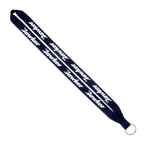 Import Rush 3/4" Polyester Lanyard with Sewn Silver Ring - Image 5